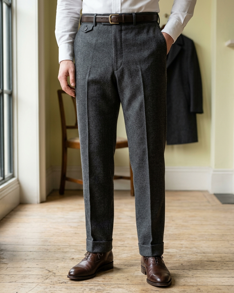 Structured Wool Trousers